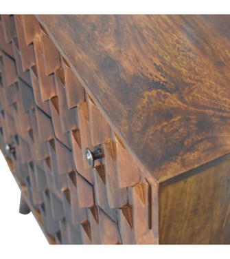 Pineapple Chestnut Carved Chest