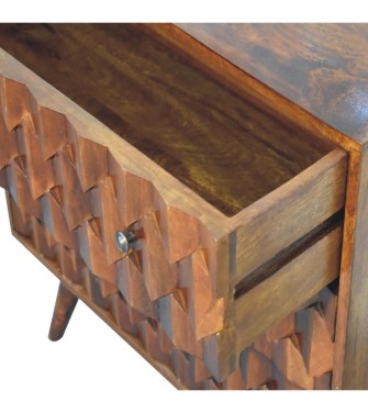Pineapple Chestnut Carved Chest