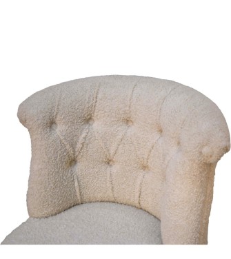 Fauteuil d'appoint bouclé crème