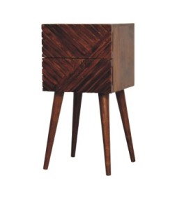 Table de chevet Lille Mini finition châtaigne