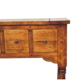 Chestnut 4 Drawer Console Table