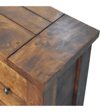 Chestnut 4 Drawer Console Table