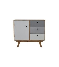 Armoire bicolore peinte à la main