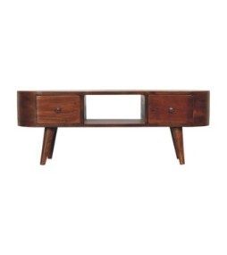 Chestnut Round Open Media Unit