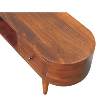 Chestnut Round Open Media Unit