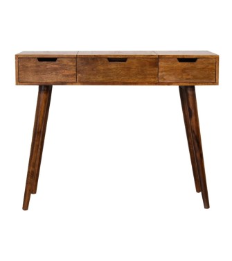 Chestnut Foldable Mirror Table