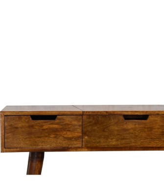 Chestnut Foldable Mirror Table