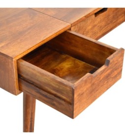 Chestnut Foldable Mirror Table
