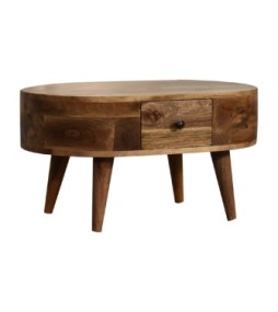 Mini Oak-ish Rounded Coffee Table