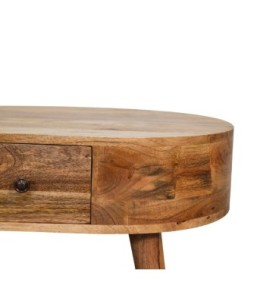 Mini Oak-ish Rounded Coffee Table