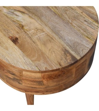 Mini Oak-ish Rounded Coffee Table