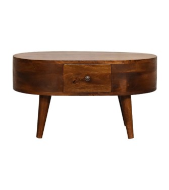 Mini Chestnut Rounded Coffee Table
