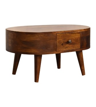 Mini Chestnut Rounded Coffee Table