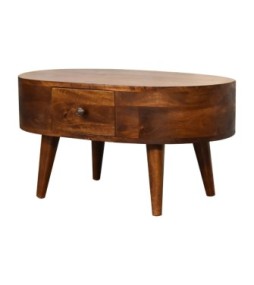 Mini Chestnut Rounded Coffee Table
