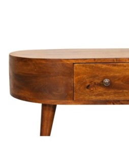Mini Chestnut Rounded Coffee Table