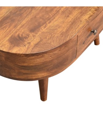 Mini Chestnut Rounded Coffee Table