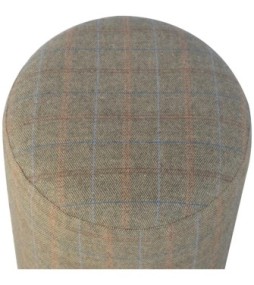 Repose-pieds rond en tweed multicolore