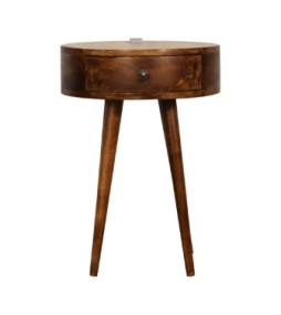 Table de chevet simple finition châtaigne