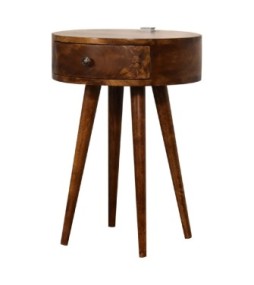 Table de chevet simple finition châtaigne