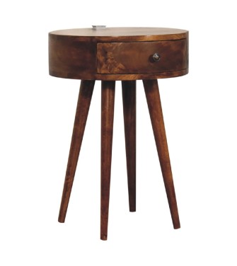 Table de chevet simple finition châtaigne