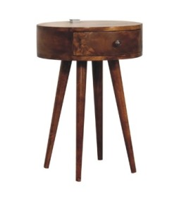 Table de chevet simple finition châtaigne