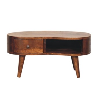 Mini Chesnut Wave Coffee Table