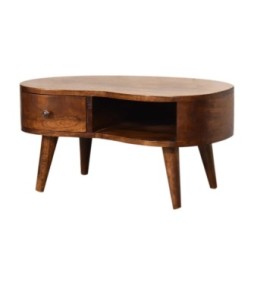 Mini Chesnut Wave Coffee Table