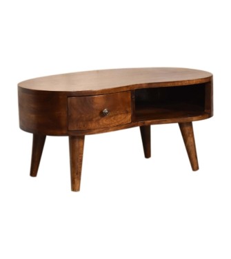 Mini Chesnut Wave Coffee Table