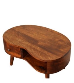 Mini Chesnut Wave Coffee Table