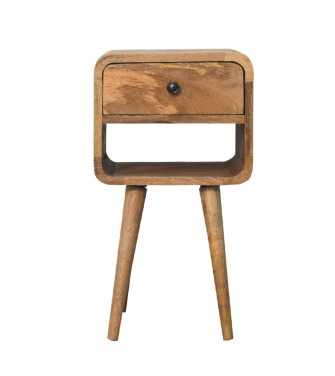 Table de chevet basse Mini Oak-ish Curve