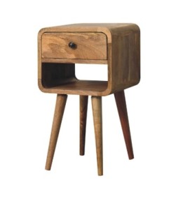 Table de chevet basse Mini Oak-ish Curve