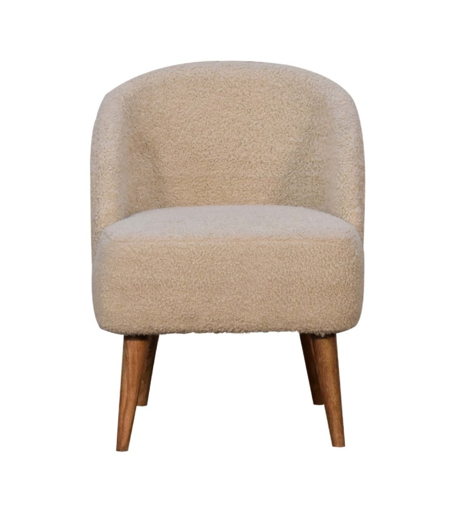 Cream Boucle Tub Chair
