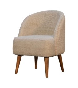 Cream Boucle Tub Chair