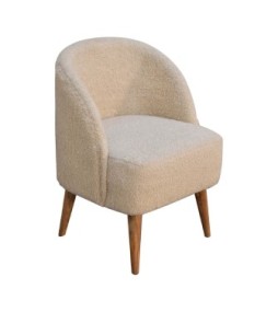 Cream Boucle Tub Chair