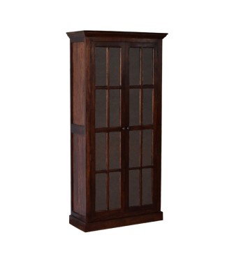 Tall Cherry Glazed Cabinet