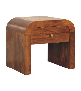 Table de chevet Darcy en finition châtaigne