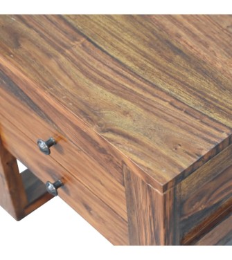 Table de chevet U-Square, finition miel
