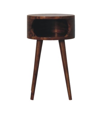 Table de chevet ouverte Alina, finition miel