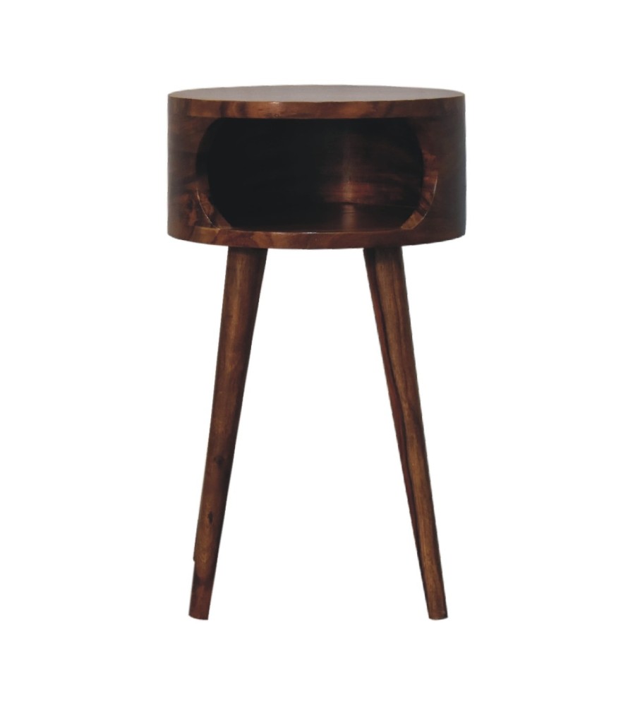 Table de chevet ouverte Alina, finition miel