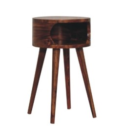 Table de chevet ouverte Alina, finition miel
