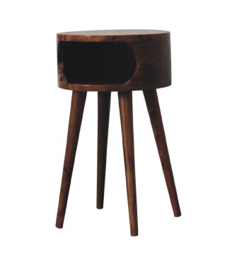 Table de chevet ouverte Alina, finition miel