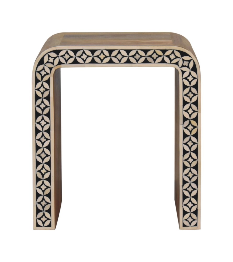 Edessa Bone Inlay End Table