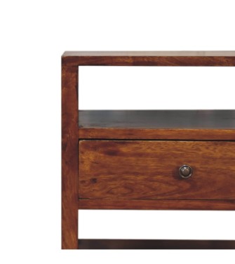 Table de chevet Dante finition châtaigne