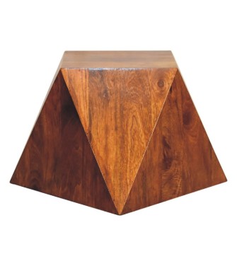 Table d'appoint abstraite couleur châtaigne