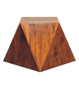 Chestnut Abstract End Table