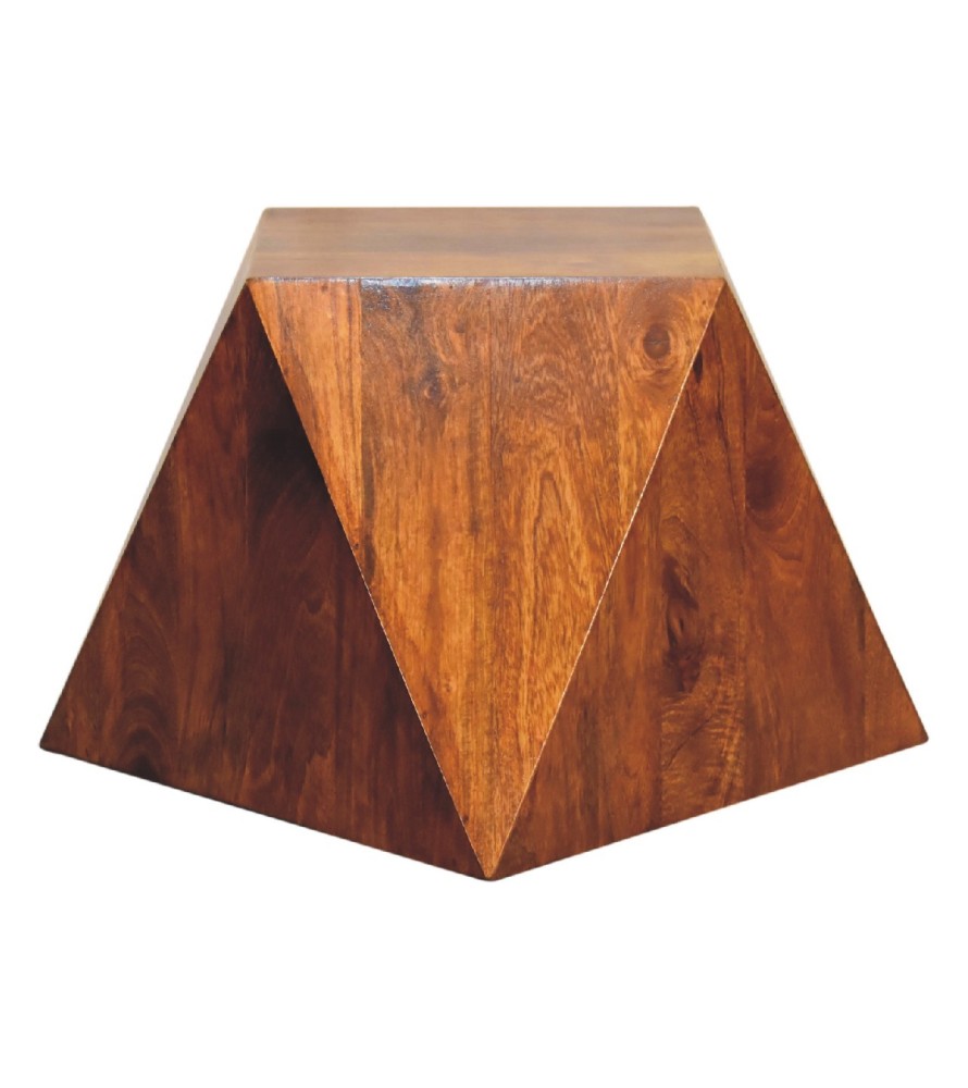 Chestnut Abstract End Table