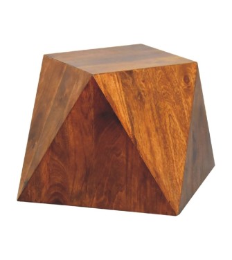 Chestnut Abstract End Table