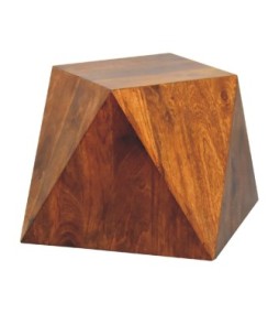 Chestnut Abstract End Table
