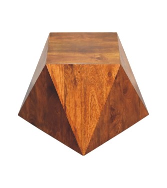 Chestnut Abstract End Table