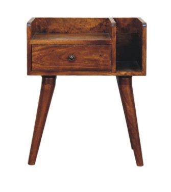 Table de chevet Collective - finition châtaigne